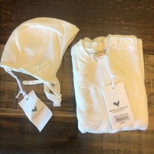Organic Baby Dress and Bonnet